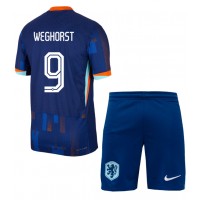 Netherlands Wout Weghorst #9 Replica Away Minikit Euro 2024 Short Sleeve (+ pants)